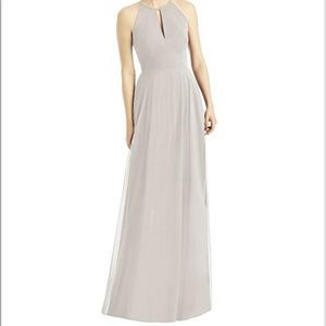 Dessy Keyhole Halter Chiffon Maxi Dress Style 1502